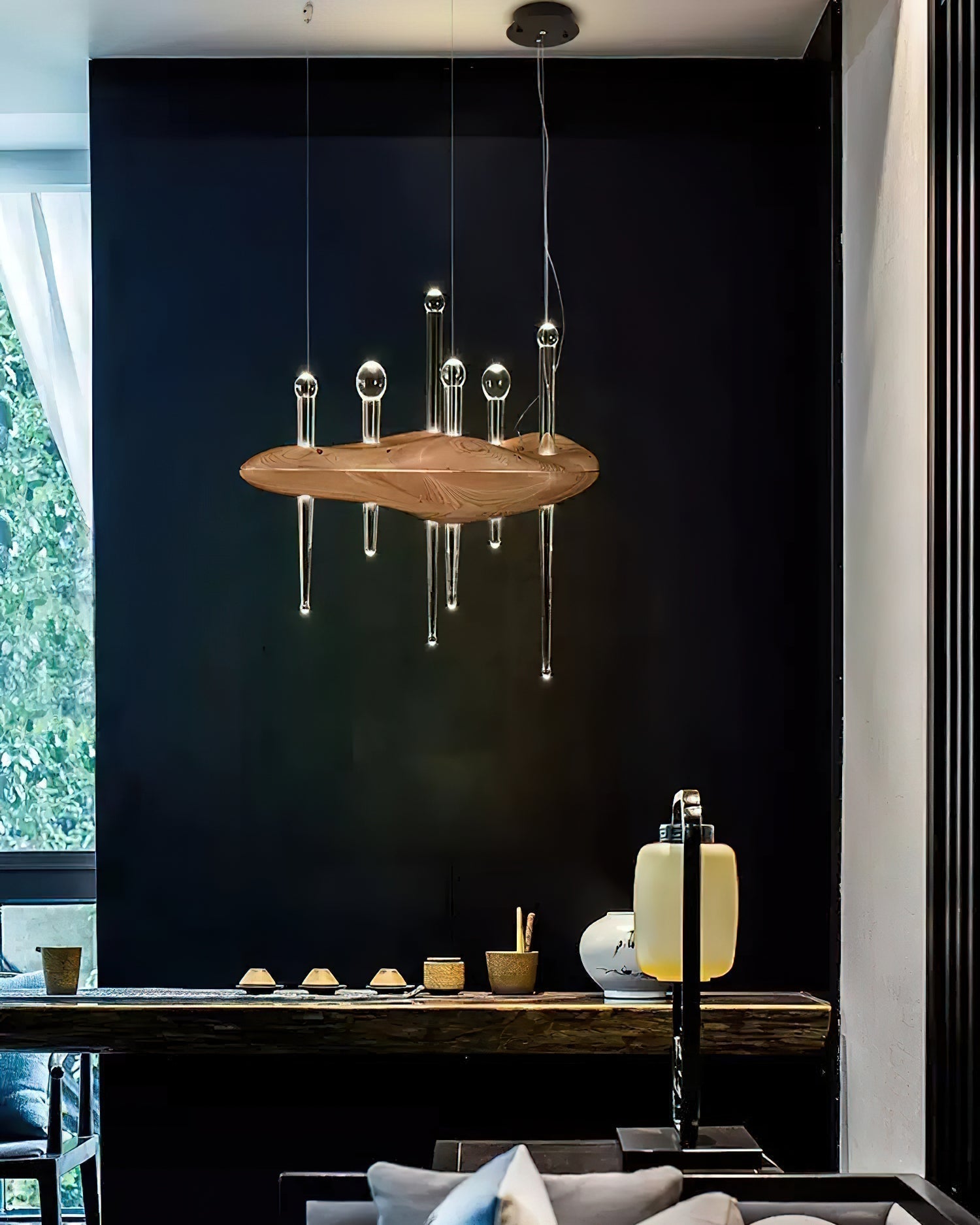 Umare Wunderliche Pendelleuchte aus Eichenglas-Letslighting