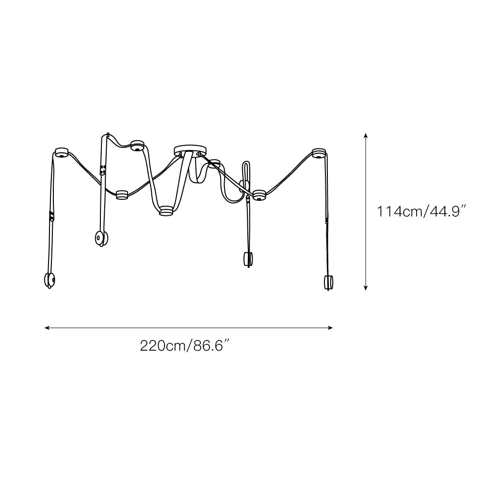 Elraearis Modern Minimalist LED Leather Alabaster Chandelier - Letslighting