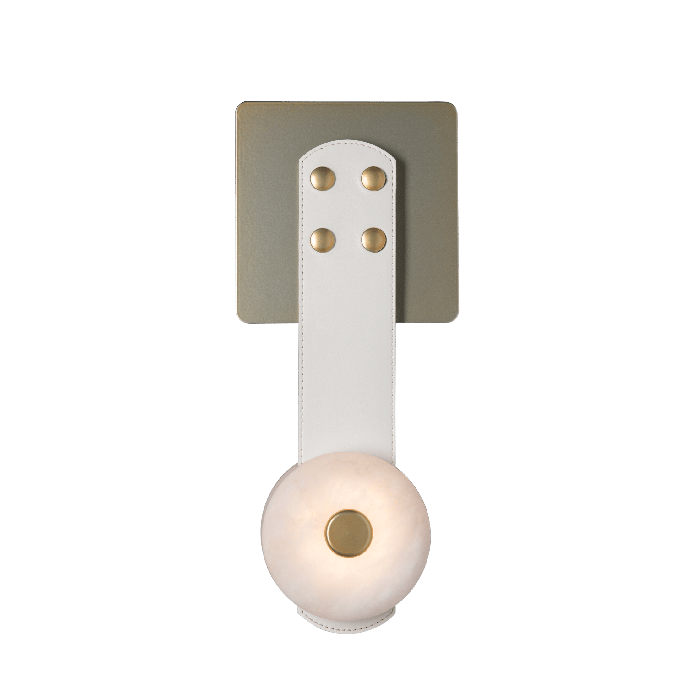 Evsore Modern Minimalist LED Leather Alabaster Sconce Wall Lamp - Letslighting