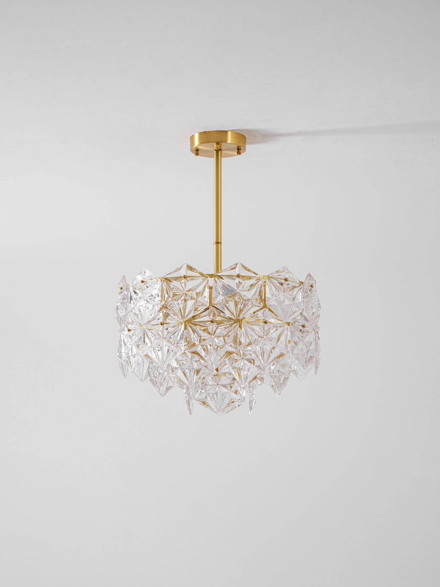 Lustra Kronleuchter Schneeflocke Glas Gold-Letslighting