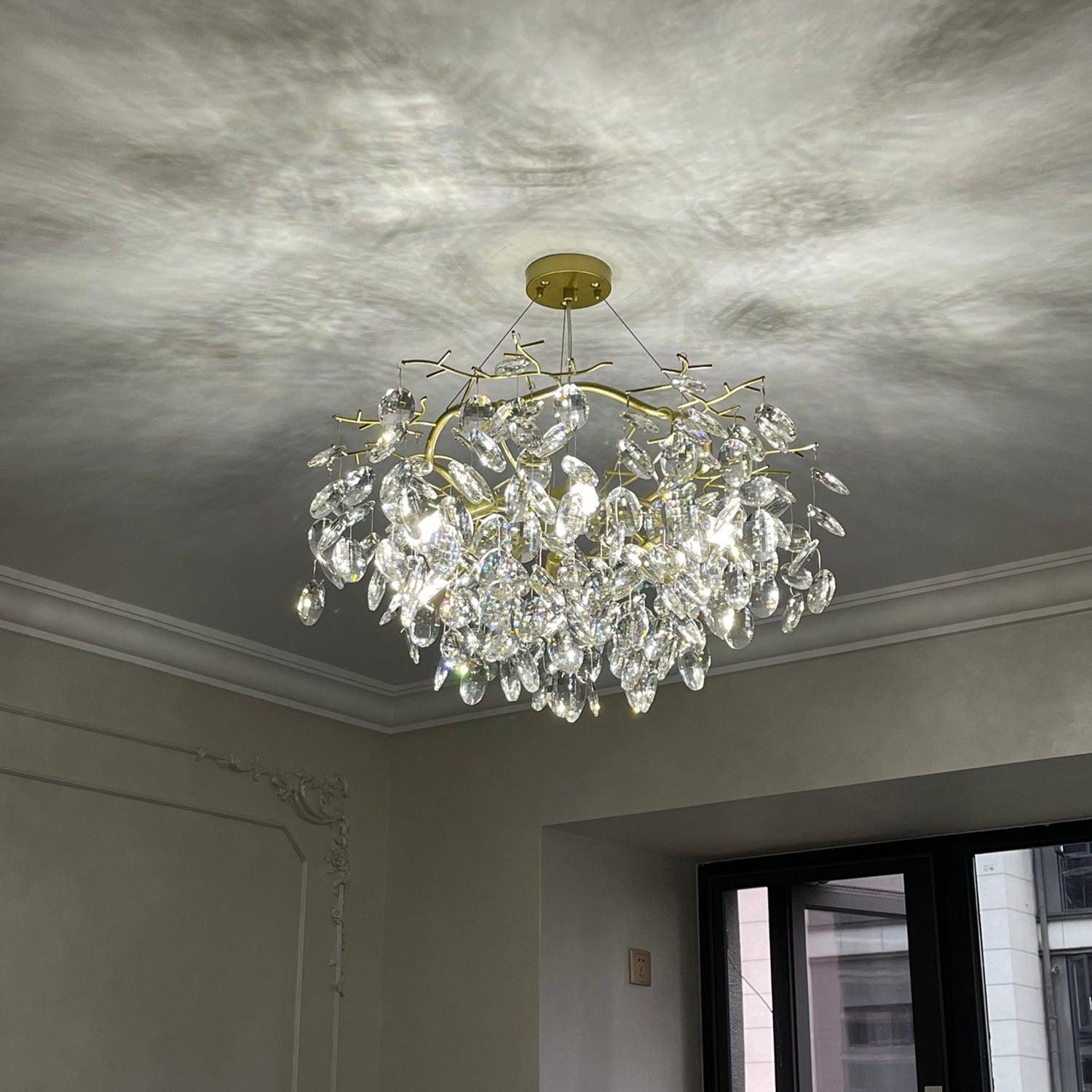 Lustra Kronleuchter Kristallzweig Gold LED-Letslighting