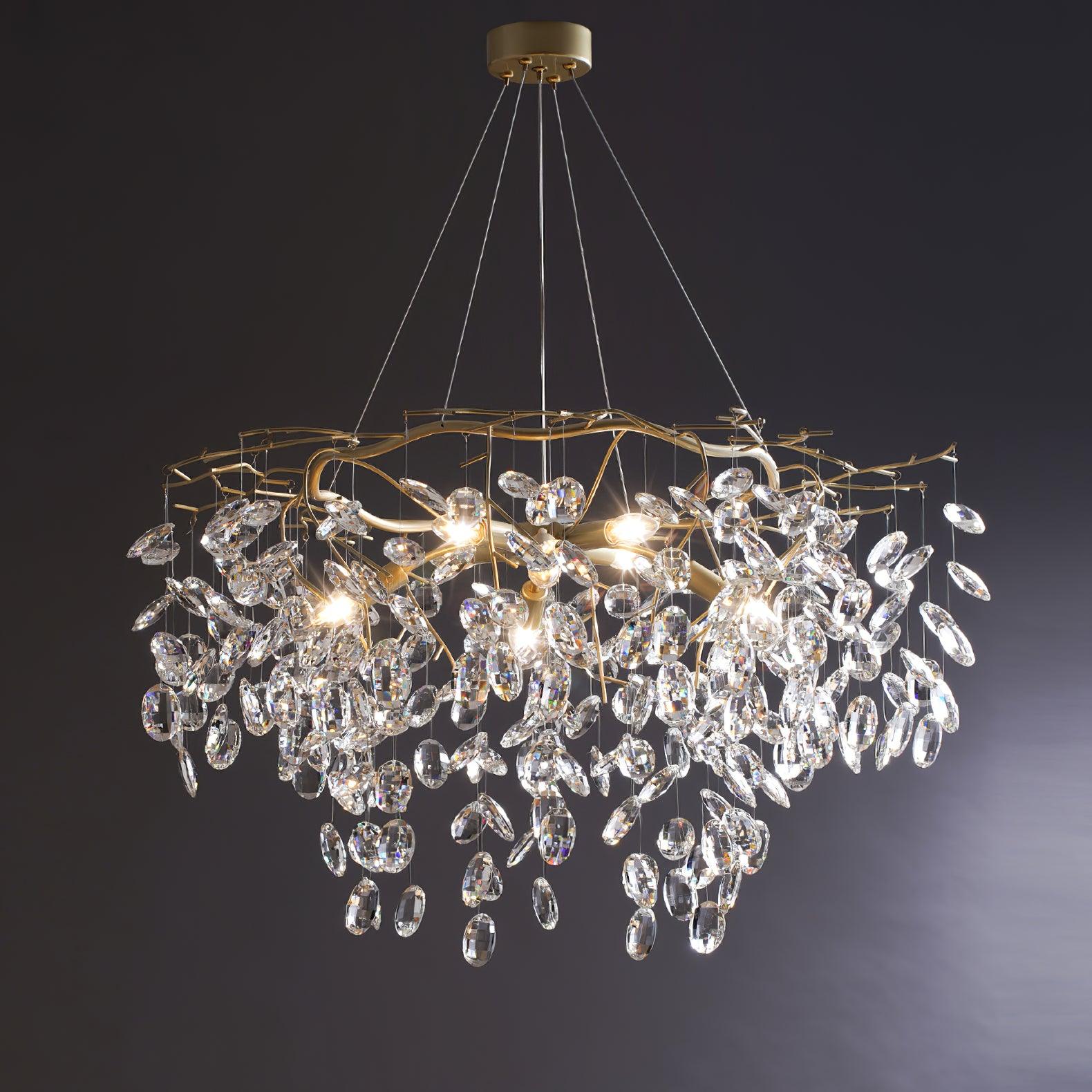 Lustra Kronleuchter Kristallzweig Gold LED-Letslighting