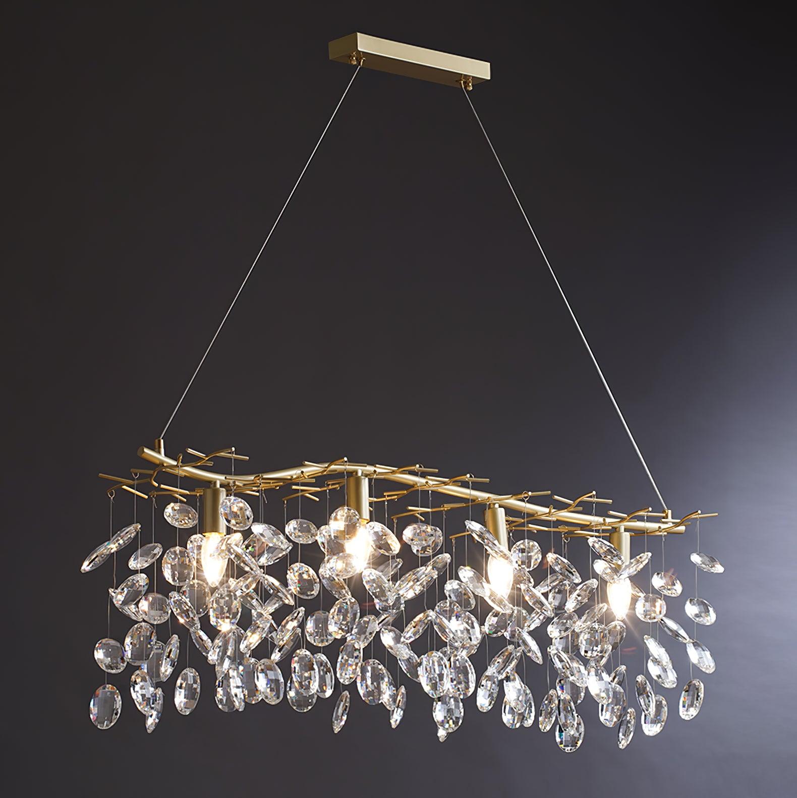 Lustra Kronleuchter Kristallzweig Gold LED-Letslighting