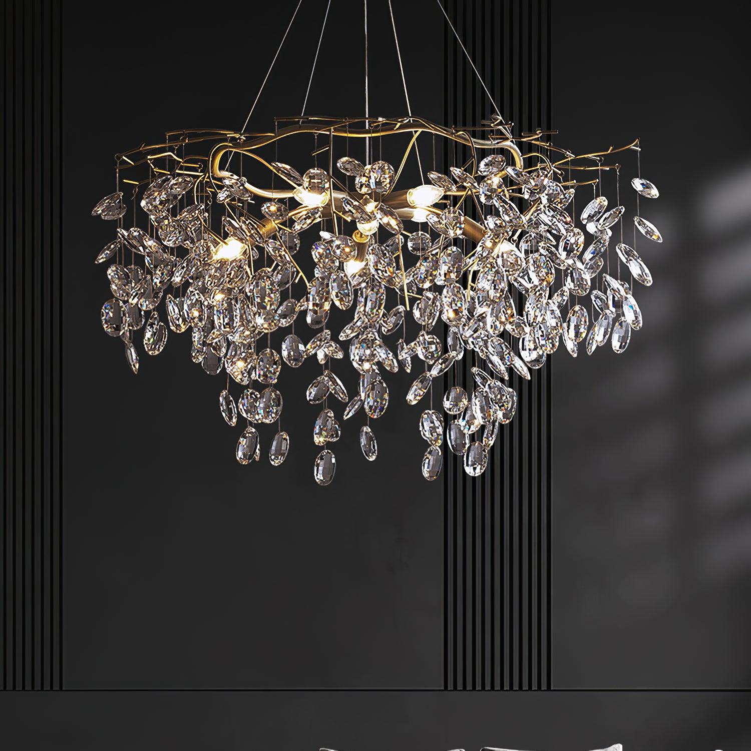 Lustra Kronleuchter Kristallzweig Gold LED-Letslighting