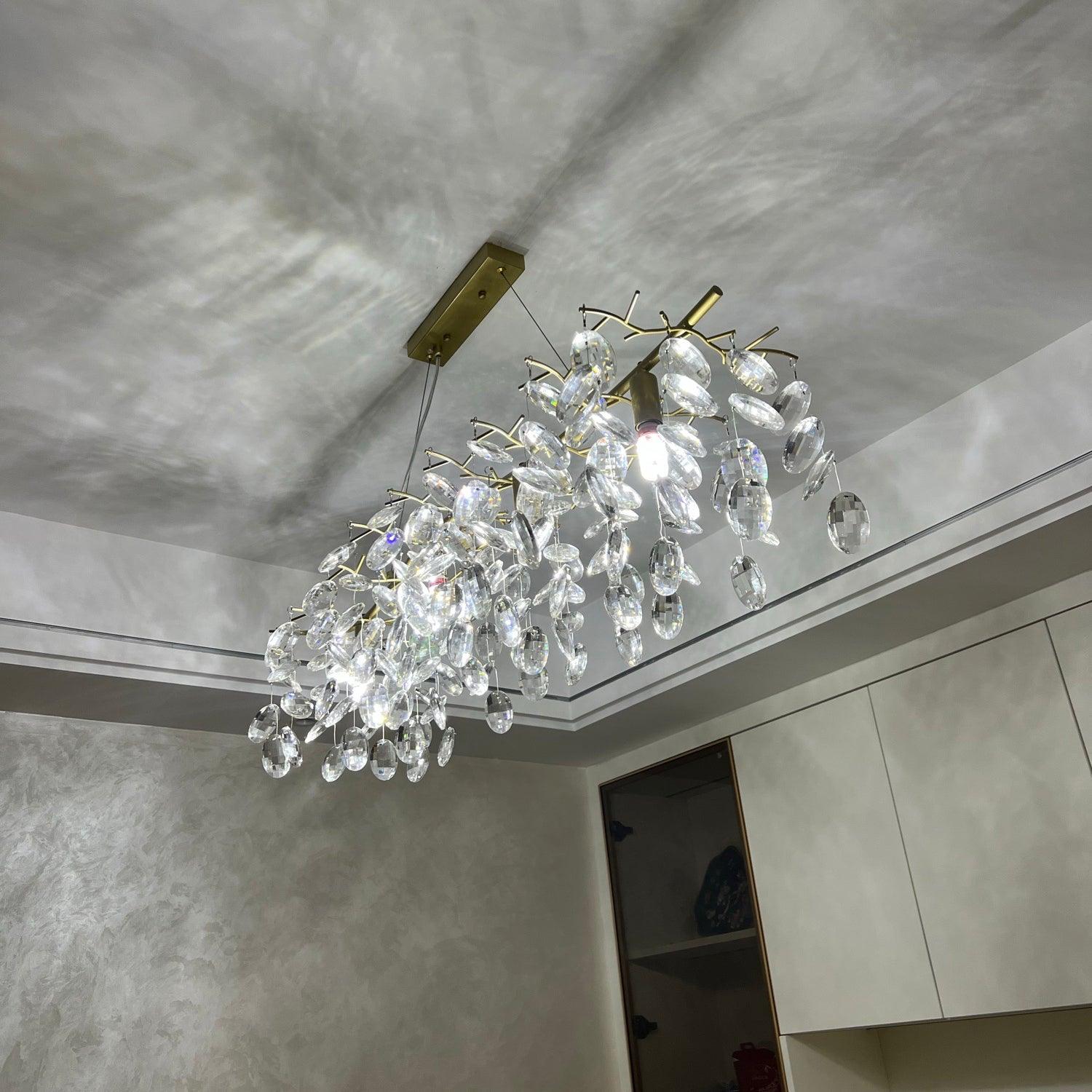 Lustra Kronleuchter Kristallzweig Gold LED-Letslighting