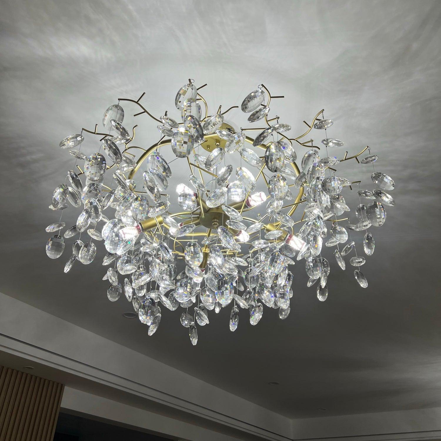 Lustra Kronleuchter Kristallzweig Gold LED-Letslighting