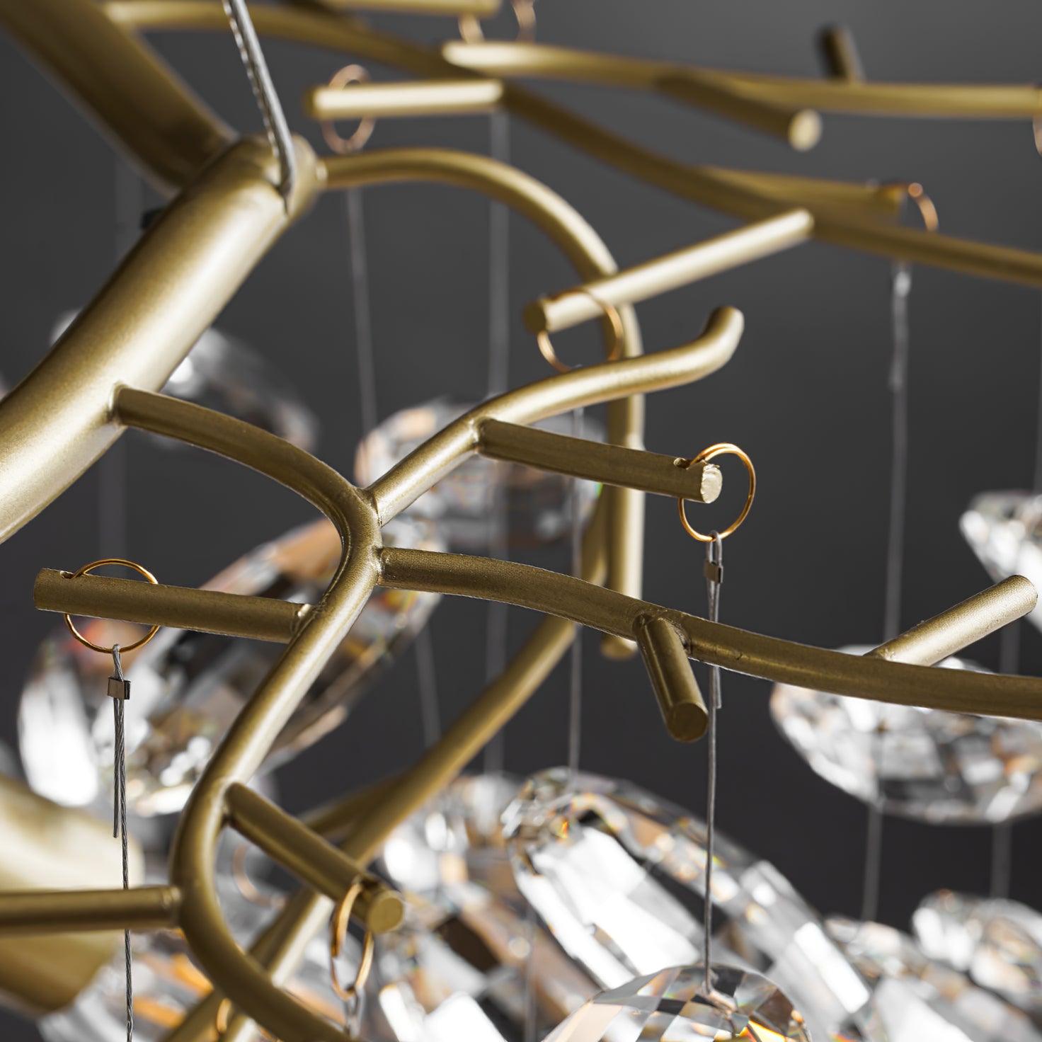 Lustra Kronleuchter Kristallzweig Gold LED-Letslighting