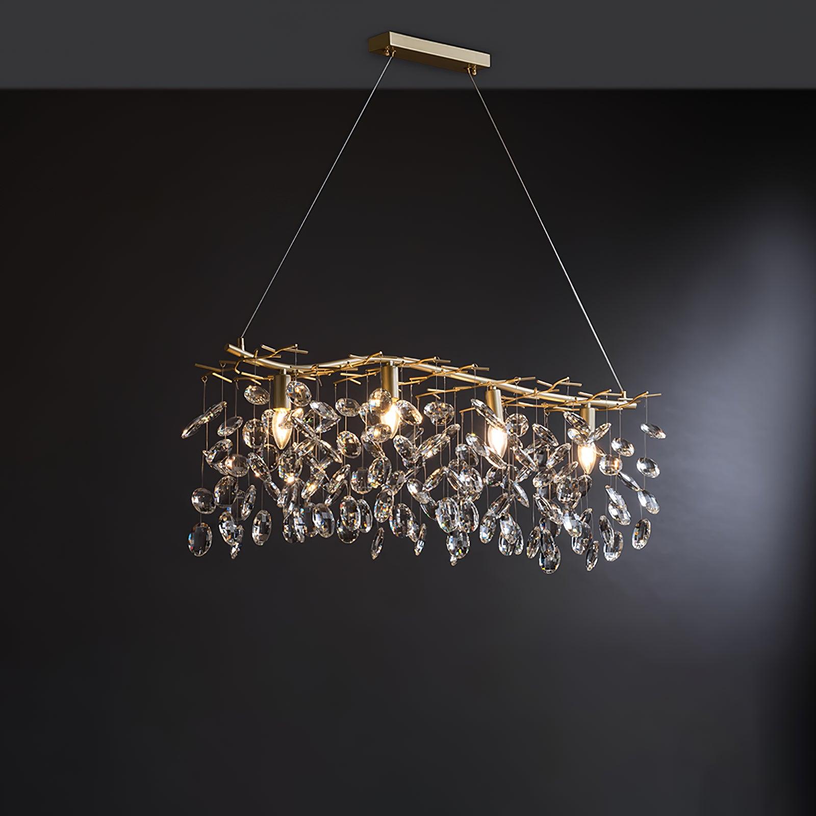 Lustra Kronleuchter Kristallzweig Gold LED-Letslighting