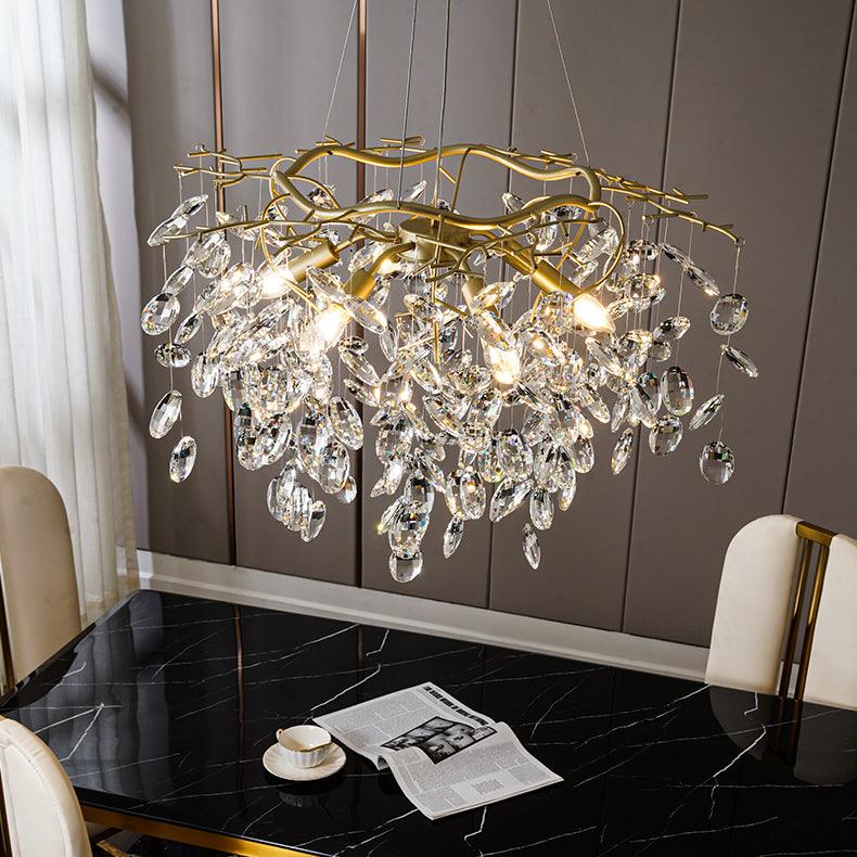 Lustra Kronleuchter Kristallzweig Gold LED-Letslighting