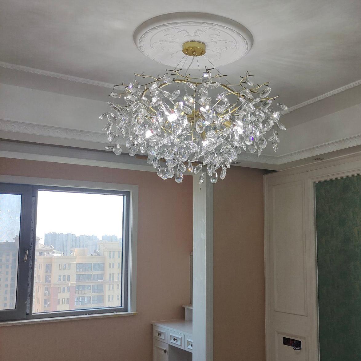 Lustra Kronleuchter Kristallzweig Gold LED-Letslighting