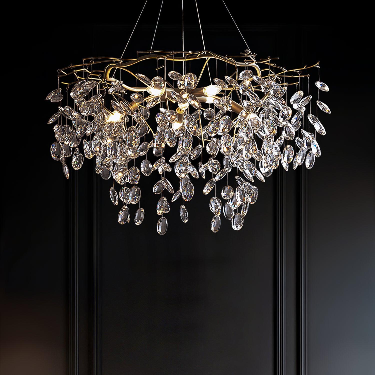 Lustra Kronleuchter Kristallzweig Gold LED-Letslighting