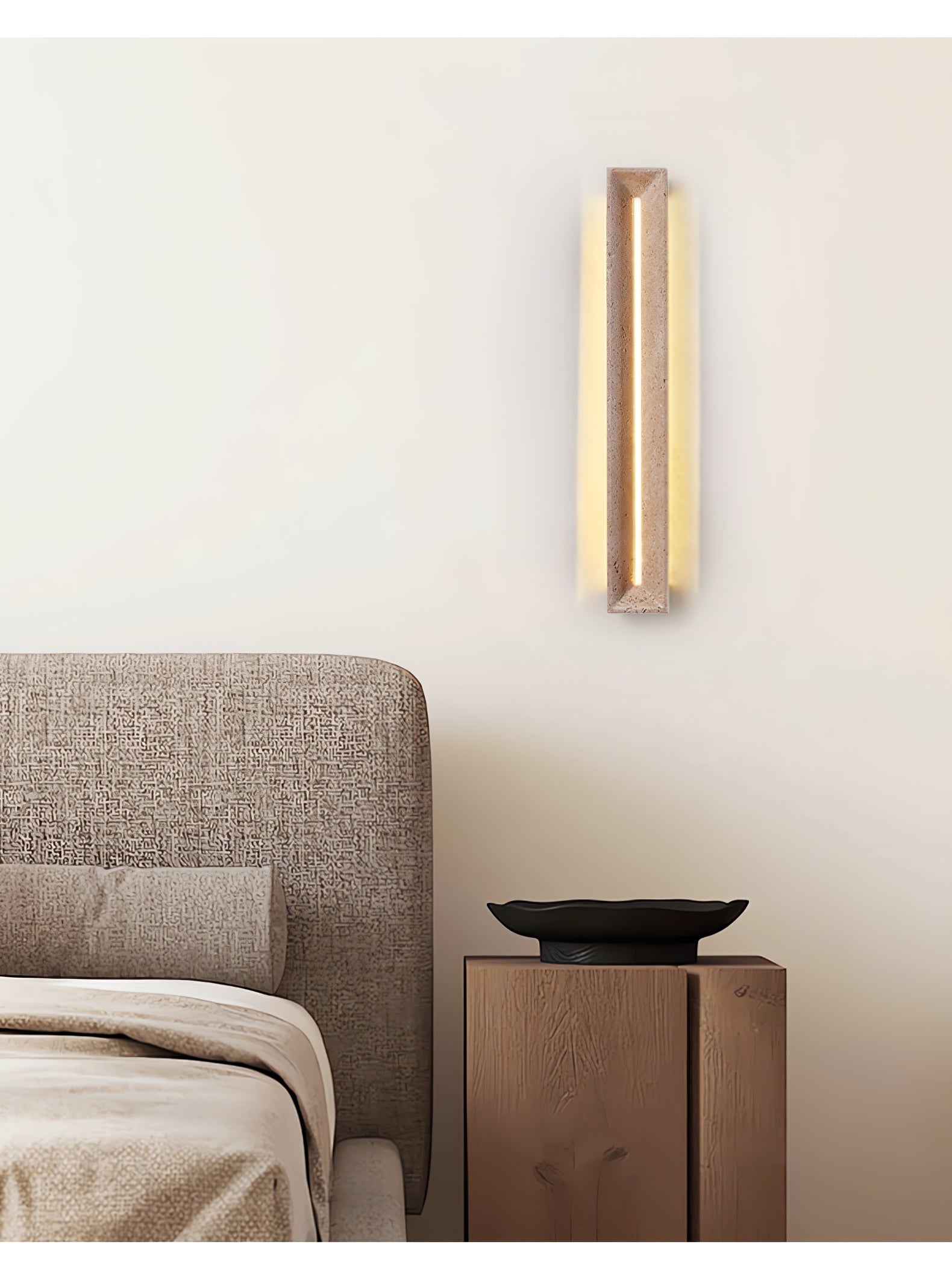 Anoren Minimalist Travertine Wall Light - Neutralighting