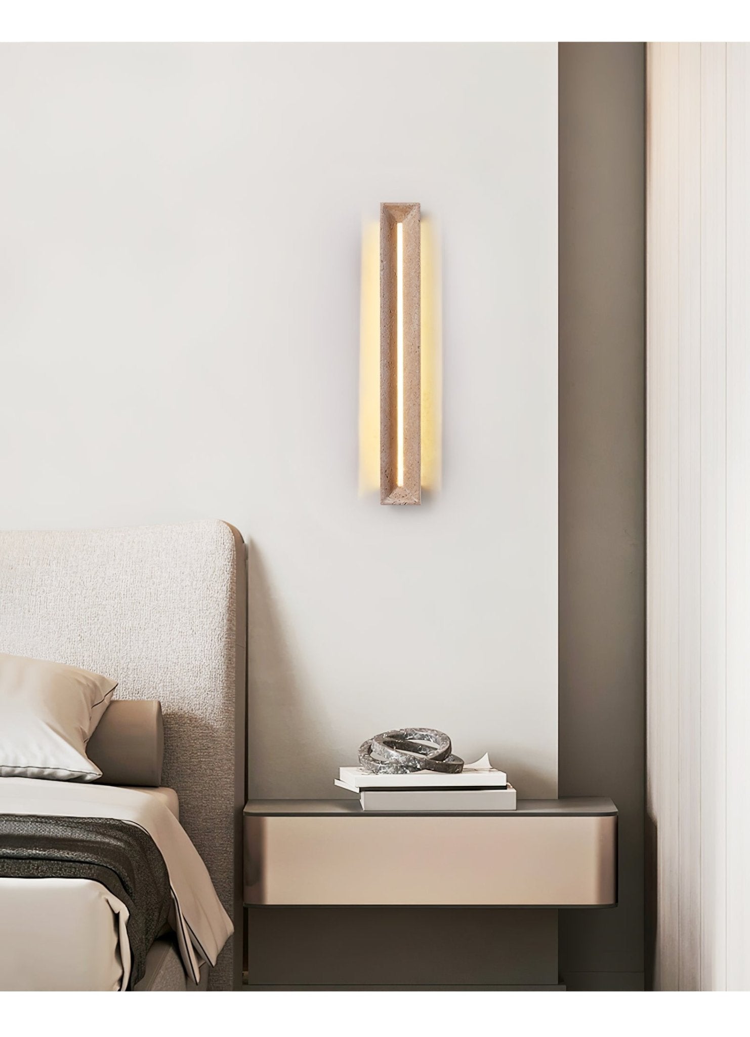 Anoren Minimalist Travertine Wall Light - Neutralighting