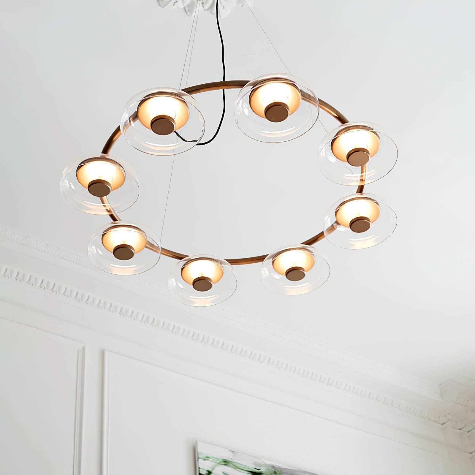 Aethera Circular Glass Chandelier - Blowlighting