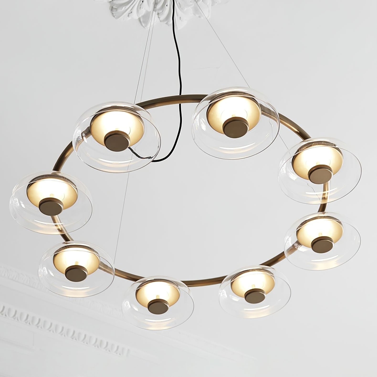 Aethera Circular Glass Chandelier - Blowlighting