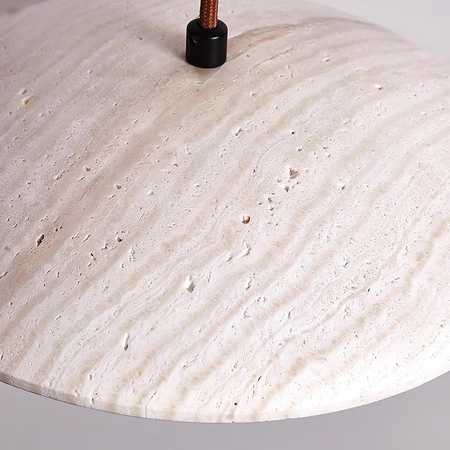 Zodore Wide-Brim Travertine Pendant Light - Neutralighting