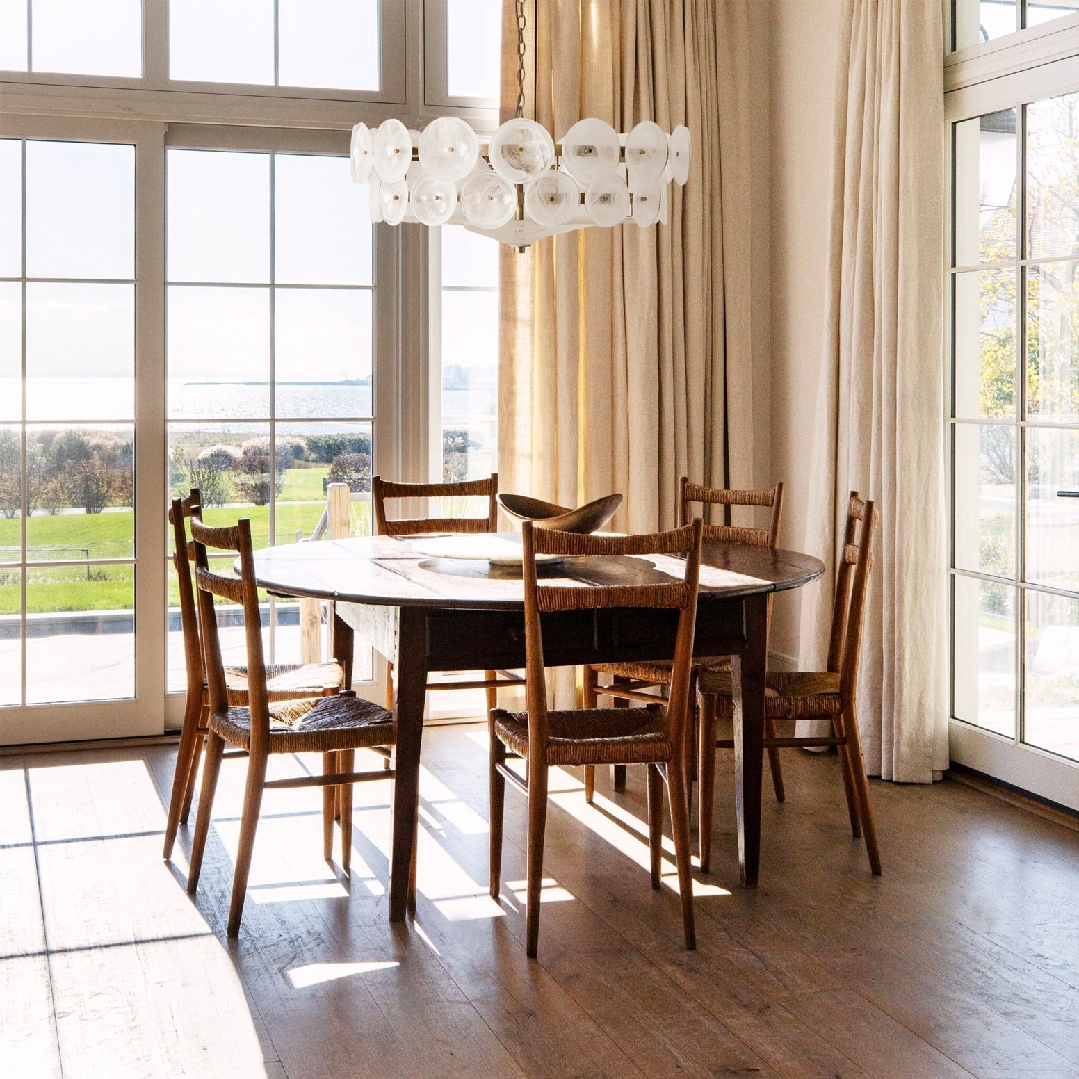 Aurora Chandelier Murano Glass Disc Vintage - Blowlighting