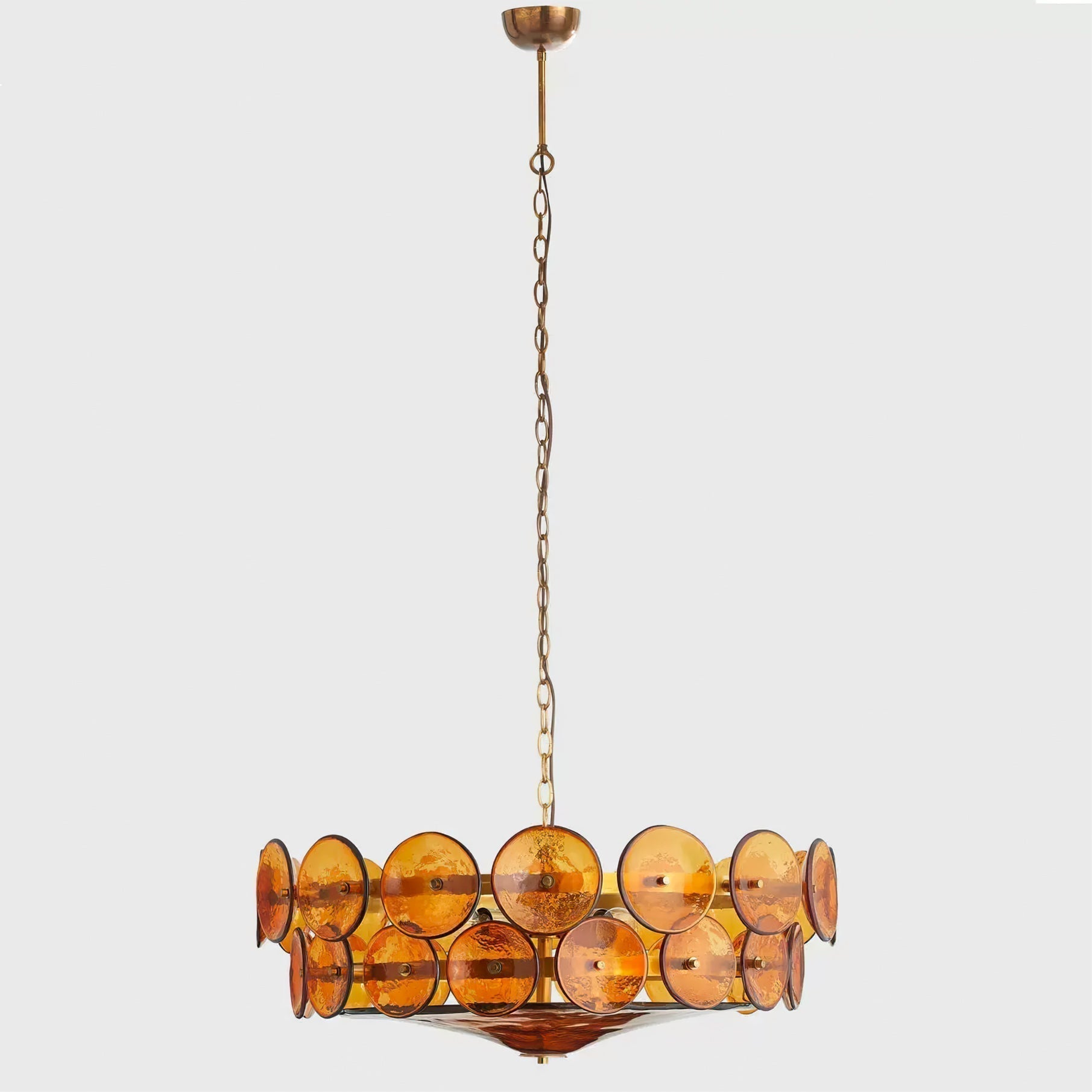 Aurora Chandelier Murano Glass Disc Vintage - Blowlighting