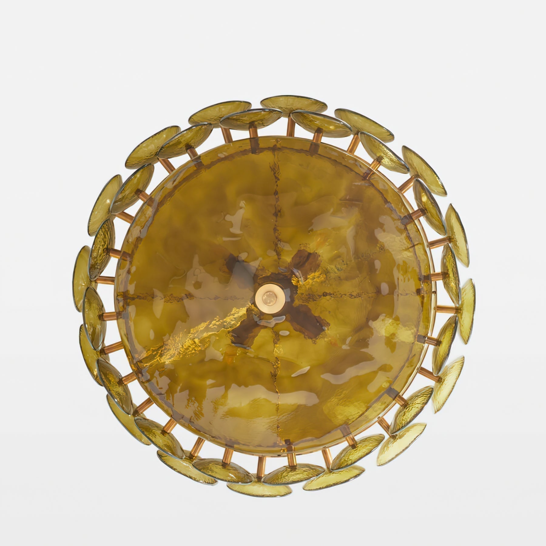 Aurora Chandelier Murano Glass Disc Vintage - Blowlighting