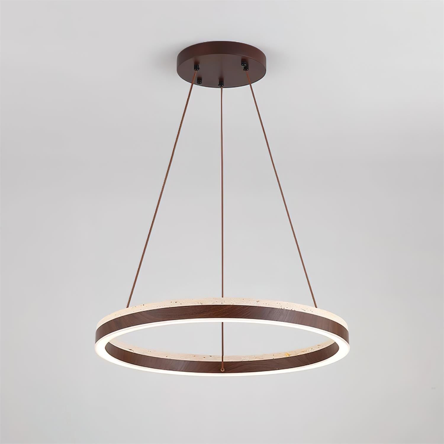 Ritta Chandelier Travertine Geometry Ring - Letslighting
