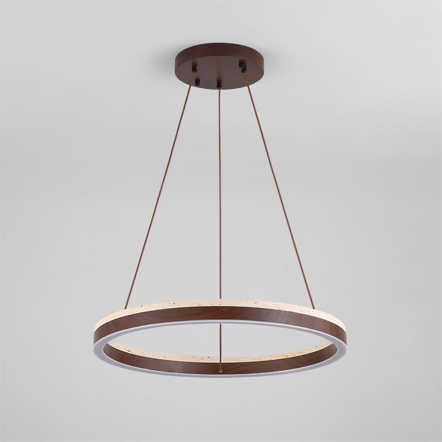 Ritta Chandelier Travertine Geometry Ring - Letslighting