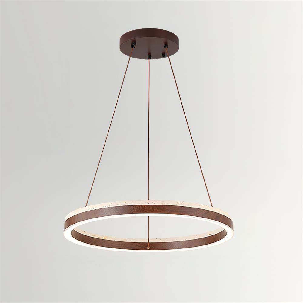 Ritta Chandelier Travertine Geometry Ring - Letslighting