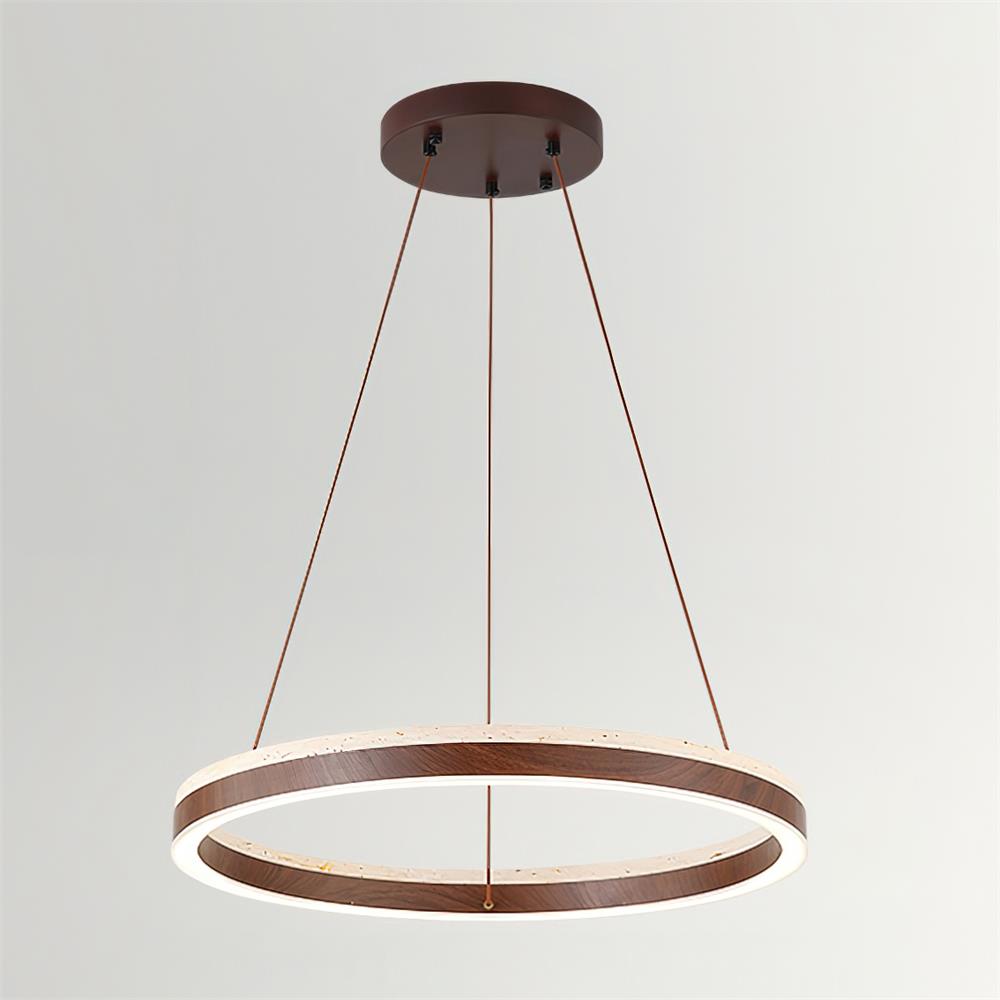 Ritta Chandelier Travertine Geometry Ring - Letslighting