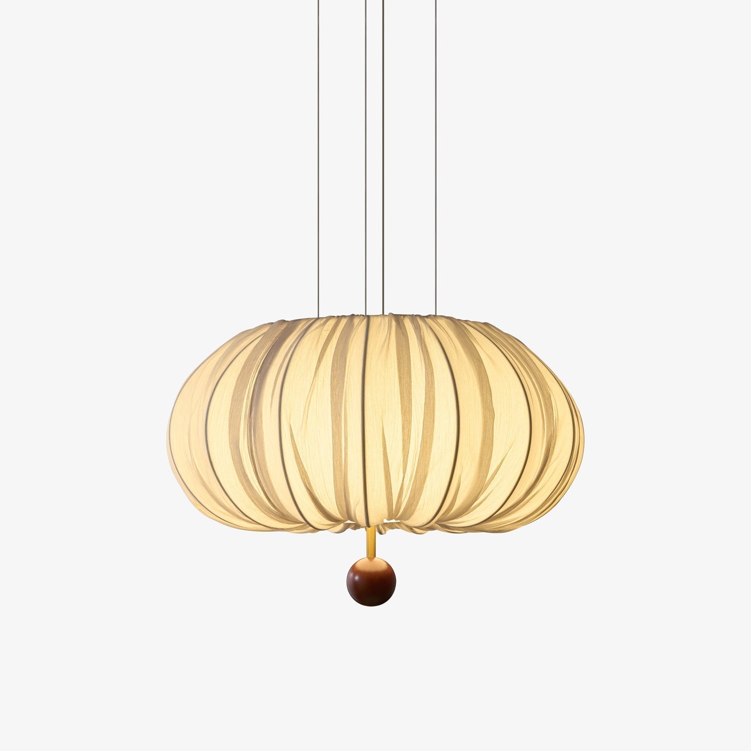 Vasilen Premium Nordische Kunst Ballon Holz Stoff Deckenleuchte-Letslighting