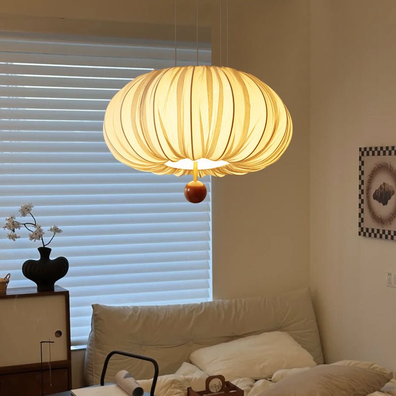 Vasilen Premium Nordische Kunst Ballon Holz Stoff Deckenleuchte-Letslighting