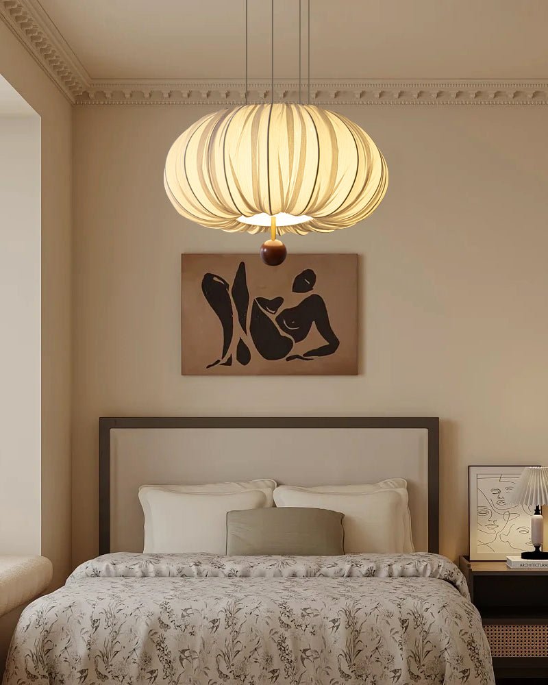 Vasilen Premium Nordische Kunst Ballon Holz Stoff Deckenleuchte-Letslighting