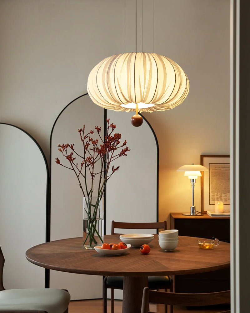 Vasilen Premium Nordische Kunst Ballon Holz Stoff Deckenleuchte-Letslighting