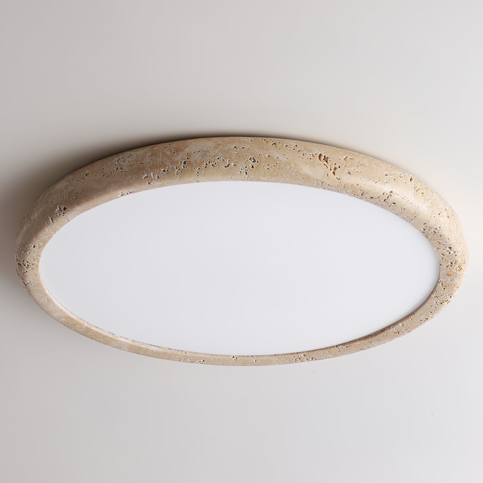 Aurrina Ring Frame Travertine Ceiling Light - Neutralighting