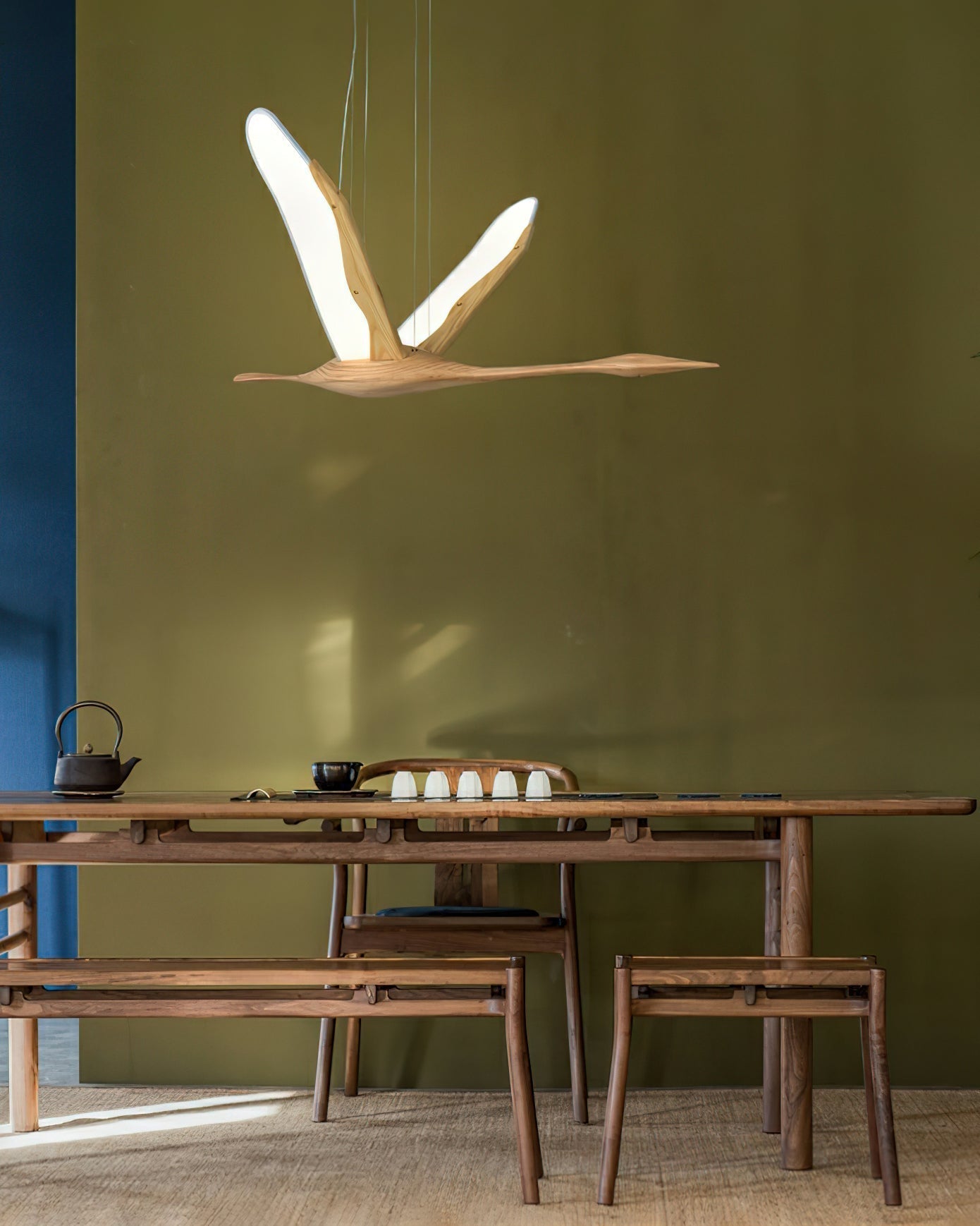 Flora Moderne Holz-Pendelleuchte-Letslighting