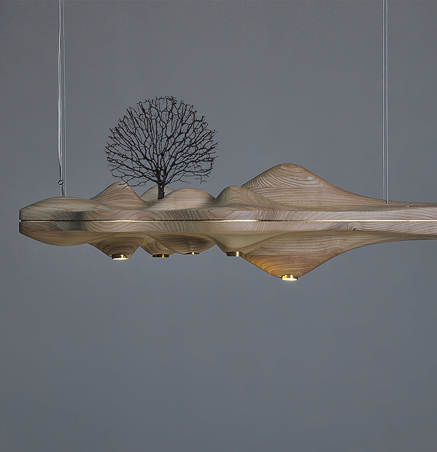 Etalyra Premium-elegante Holz-Pendelleuchte-Letslighting