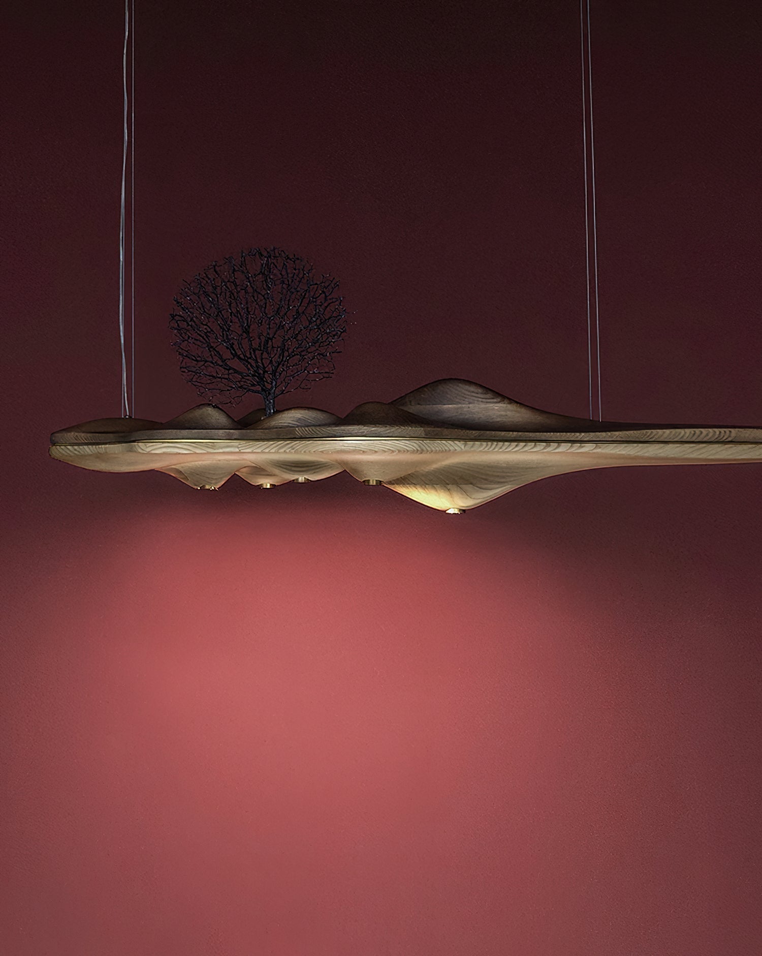 Etalyra Premium-elegante Holz-Pendelleuchte-Letslighting