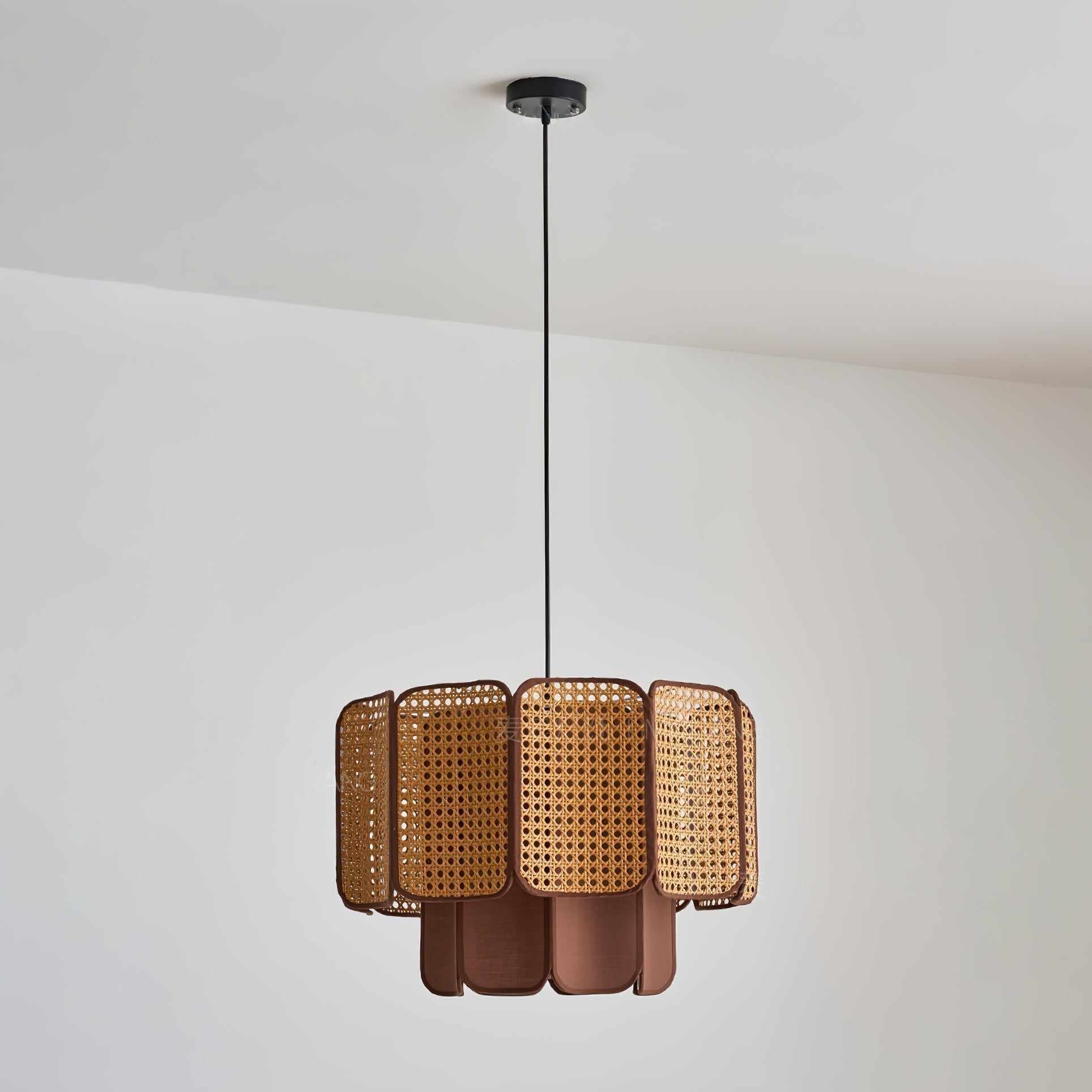 Cane Vintage Stoff Pendelleuchte Lampe-Letslighting