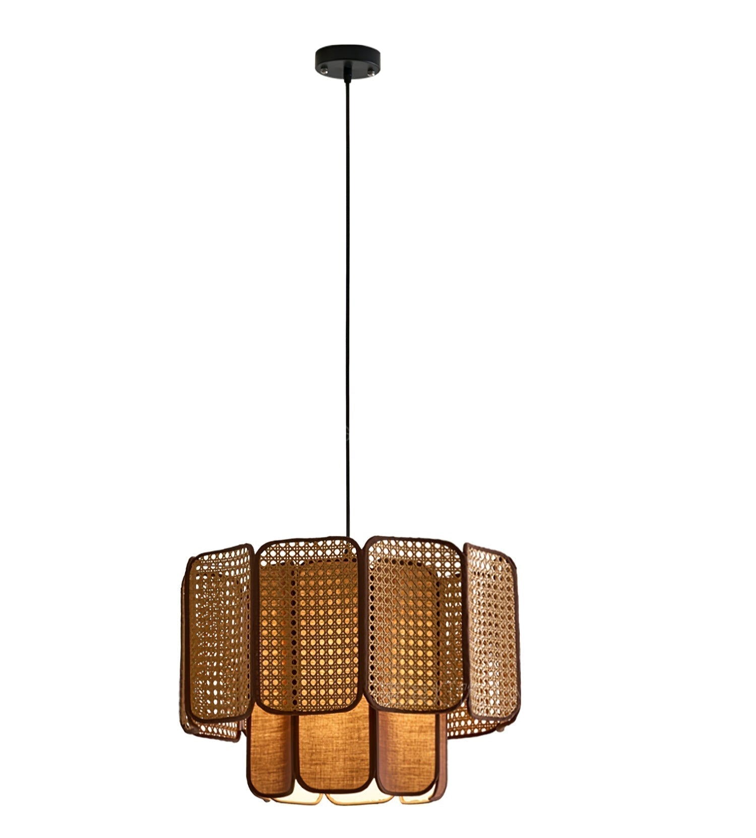 Cane Vintage Stoff Pendelleuchte Lampe-Letslighting