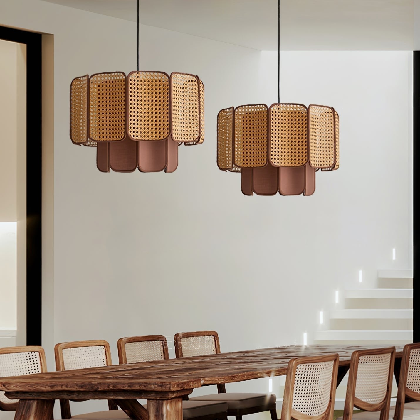 Cane Vintage Stoff Pendelleuchte Lampe-Letslighting