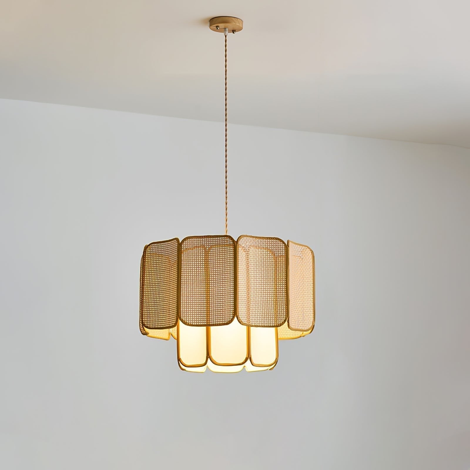 Cane Vintage Stoff Pendelleuchte Lampe-Letslighting