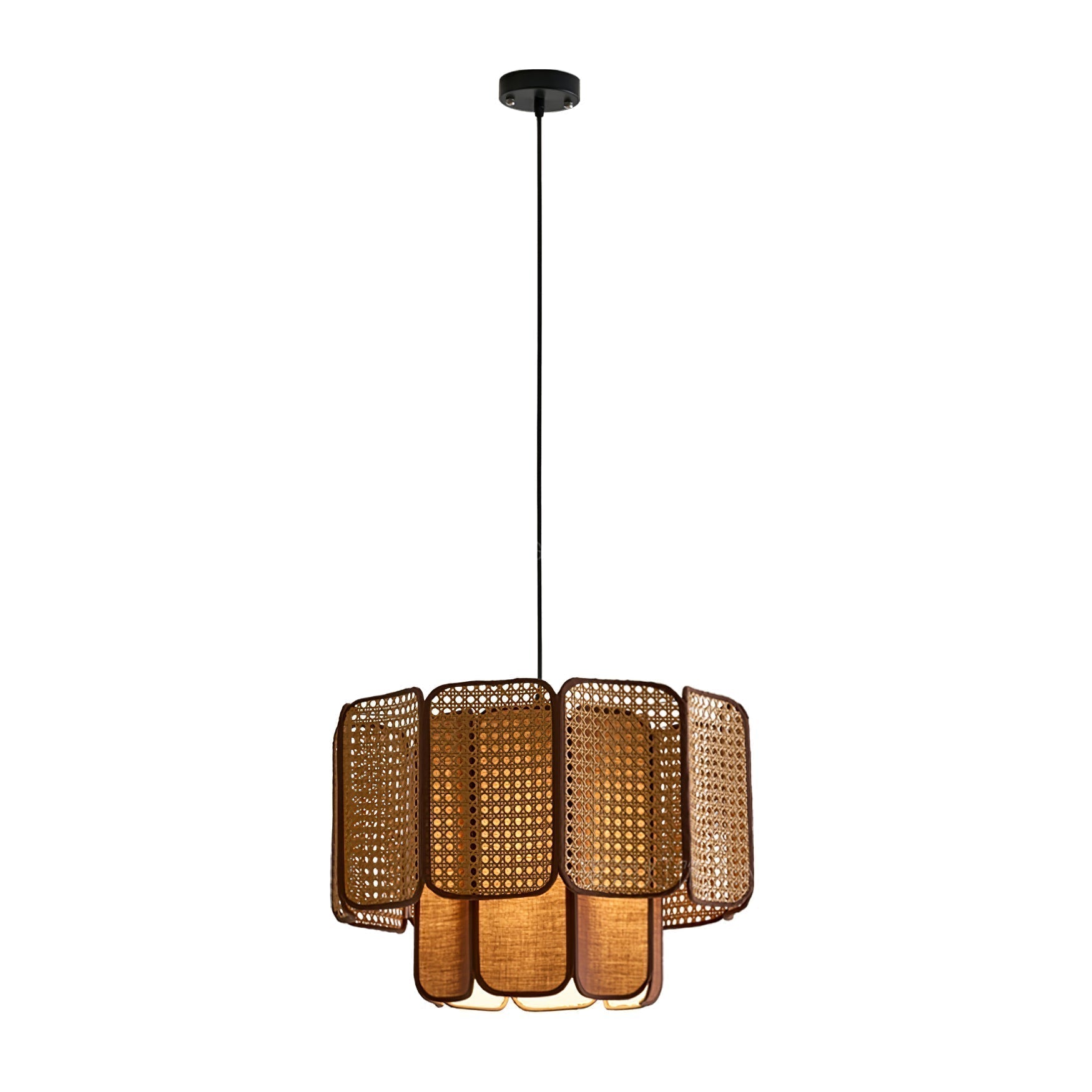 Cane Vintage Stoff Pendelleuchte Lampe-Letslighting