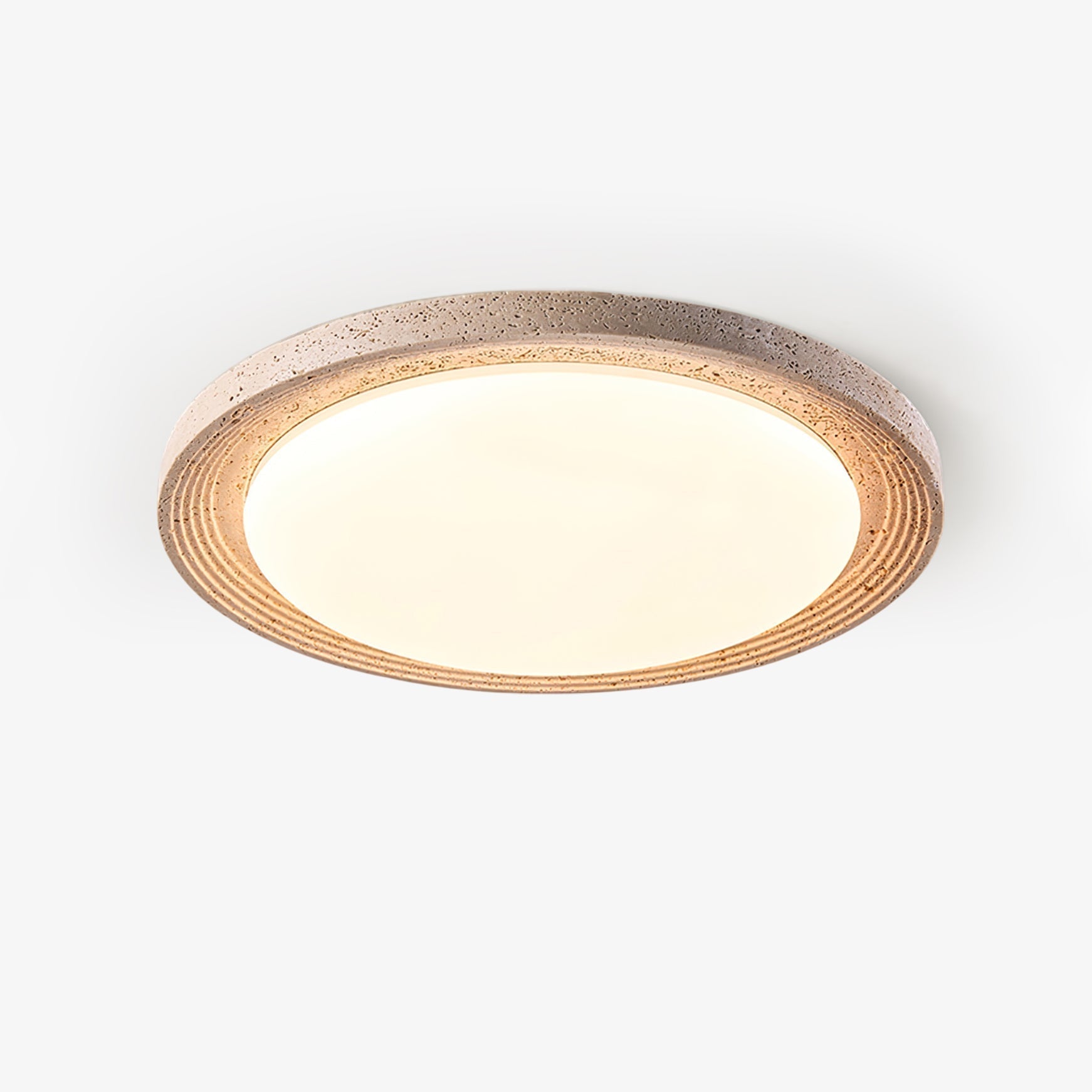Olphaan Ringed Travertine Ceiling Light - Neutralighting