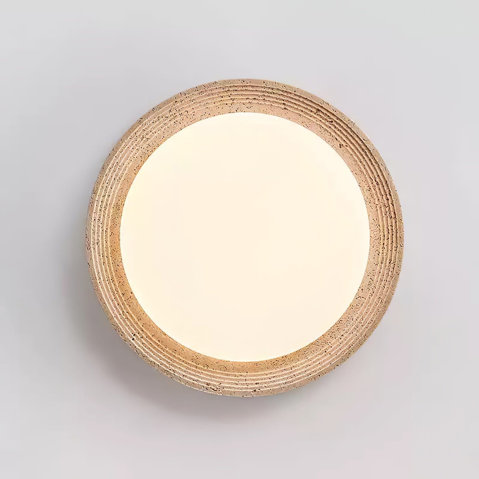 Olphaan Ringed Travertine Ceiling Light - Neutralighting