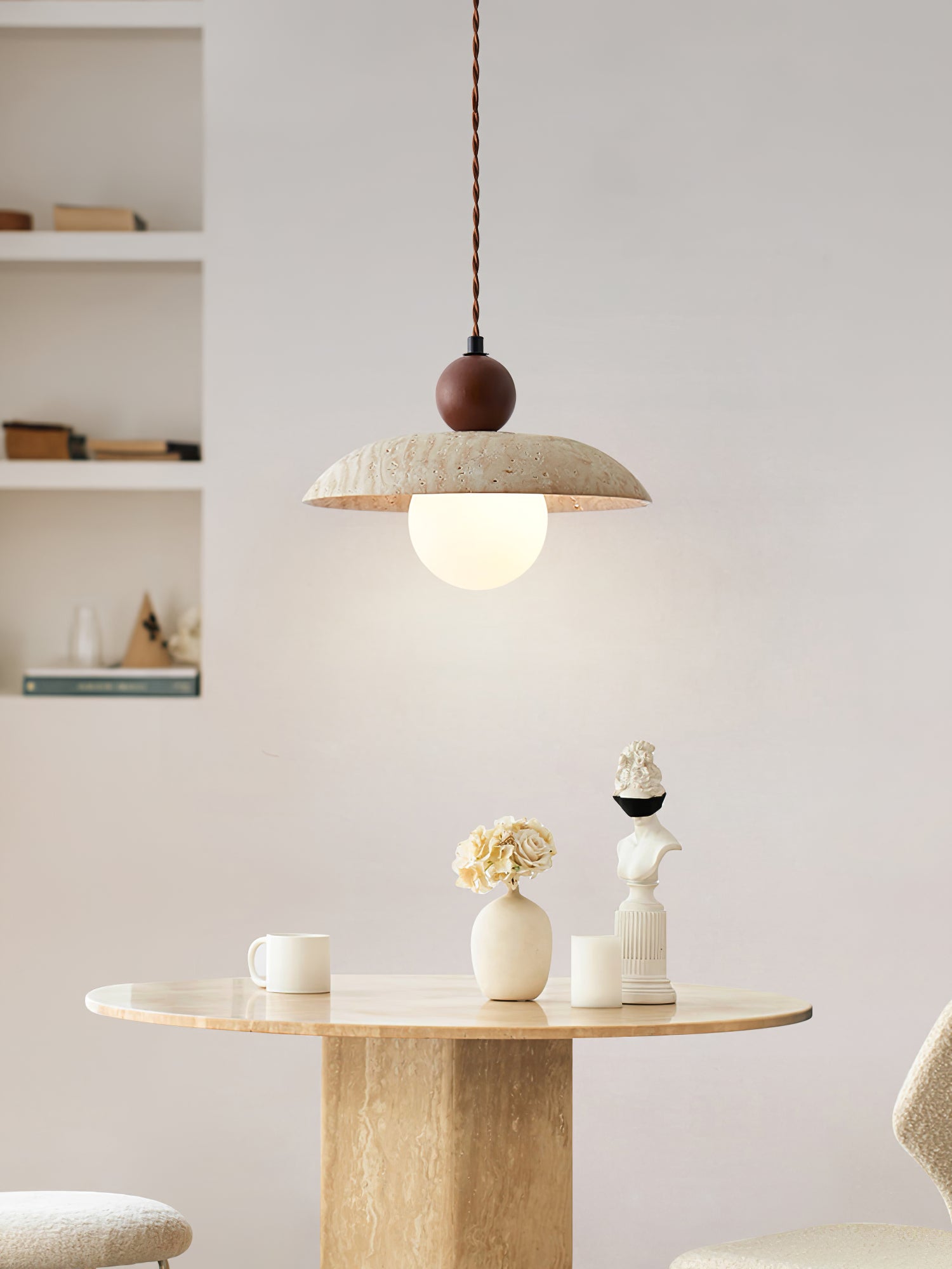 Soleil Travertine Pendant Light - Neutralighting