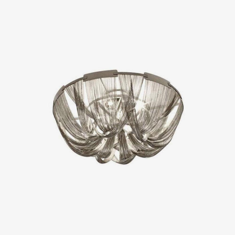 Lustra Deckenleuchte Quaste Aluminium Kette Nickel Rahmen-Letslighting