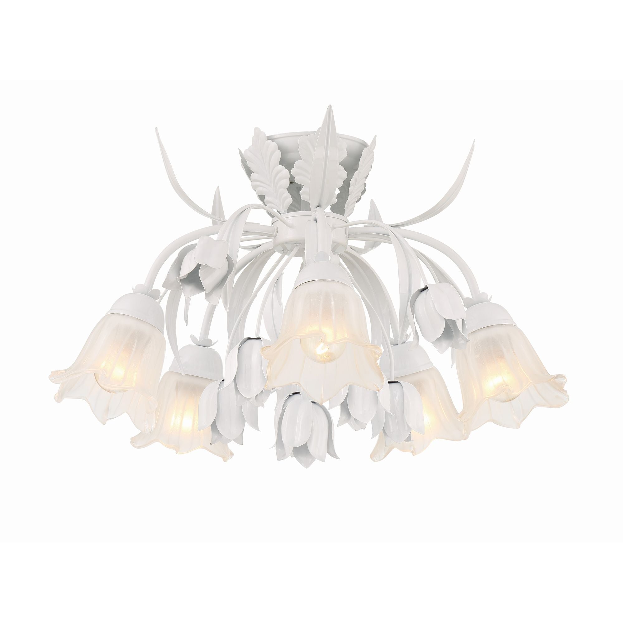 Veshael Elegance Art Deckenleuchte aus Rosenglas-Letslighting