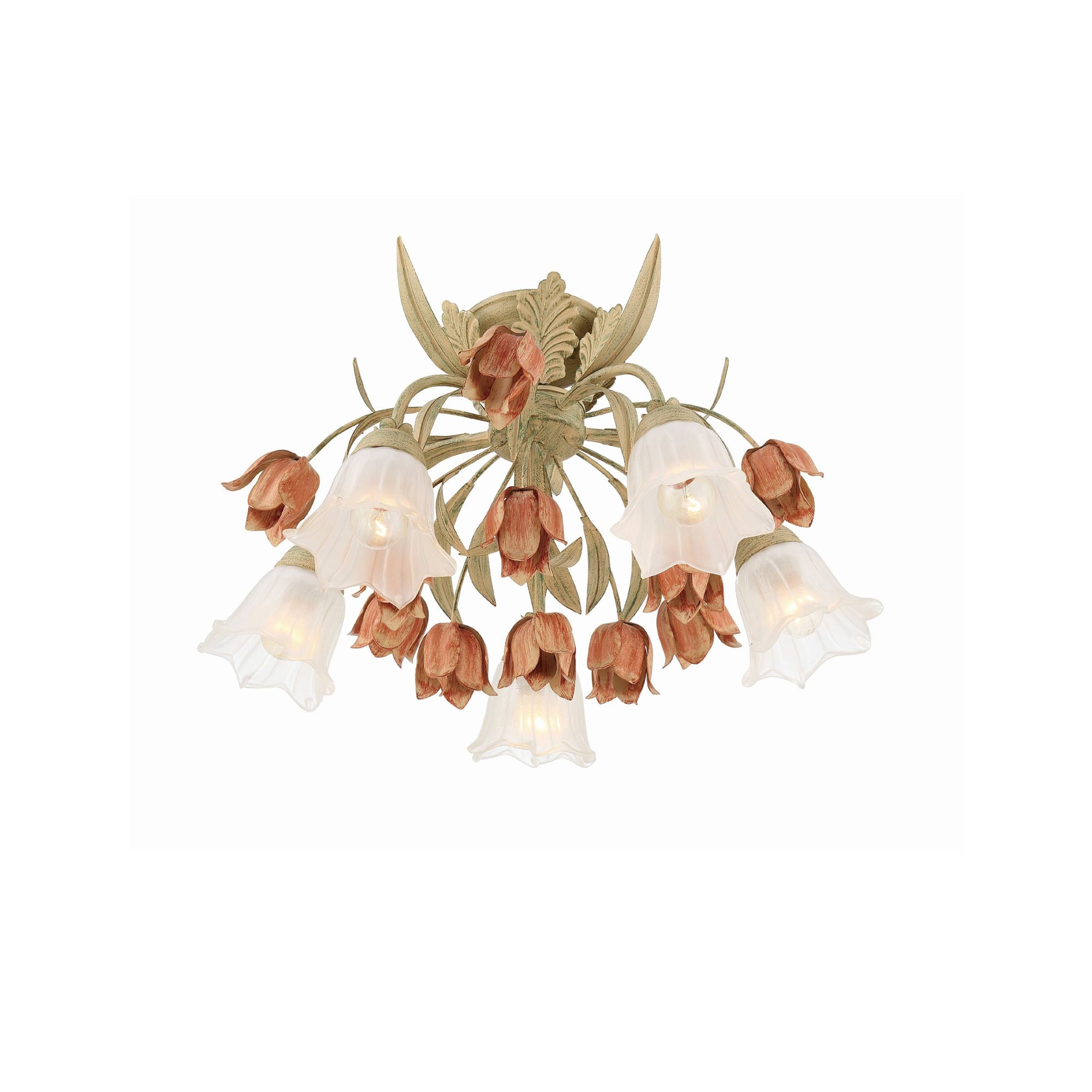 Veshael Elegance Art Deckenleuchte aus Rosenglas-Letslighting