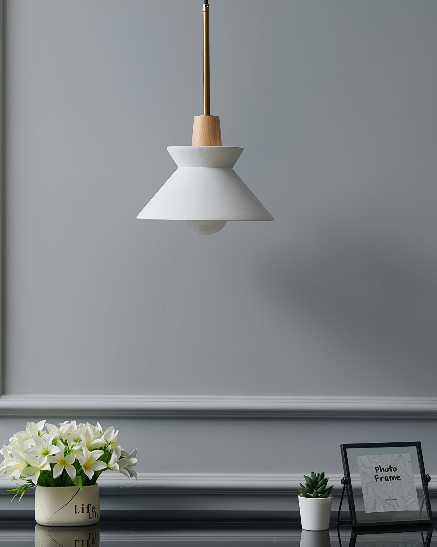 Solara Pendelleuchte Holz Nordic Minimalistisch-Letslighting