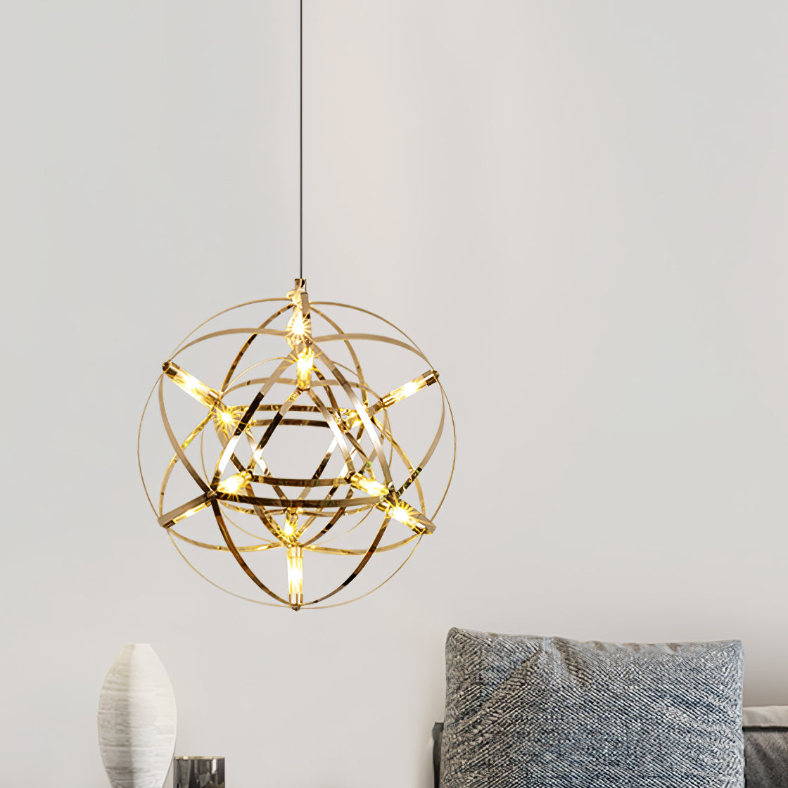 Silver Spark Ball Pendant Light - Blowlighting