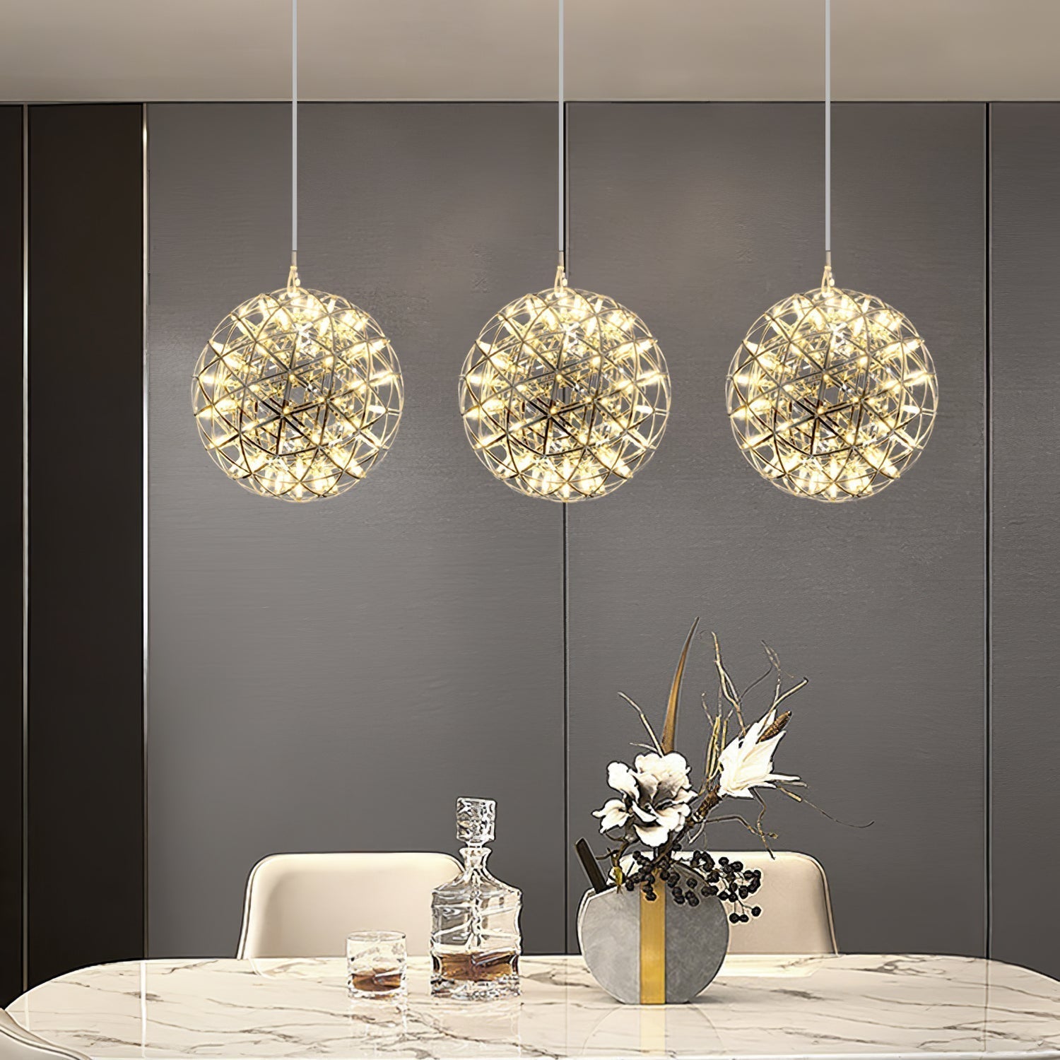 Gold Spark Ball Pendant Light - Blowlighting