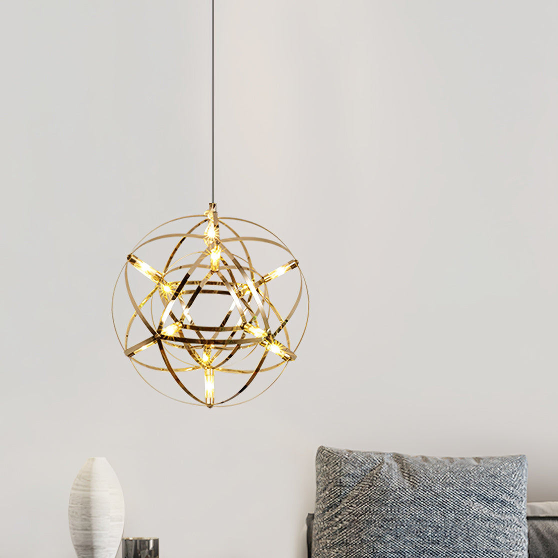 Silver Spark Ball Pendant Light - Blowlighting